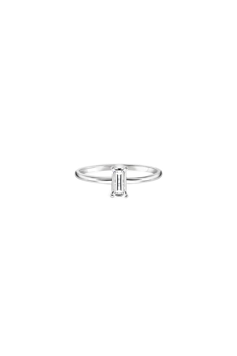 Sterling Silver Cici Ring Dainty Crystal Ring Trendy, Main, color, Silver