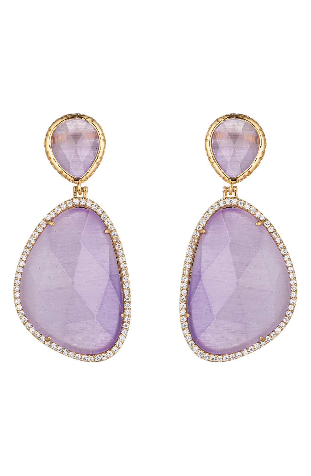 EYE CANDY LOS ANGELES Grace CZ Statement Drop Earrings