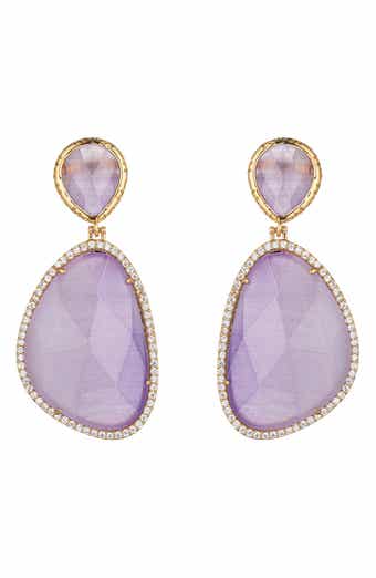 EYE CANDY LOS ANGELES Grace CZ Statement Drop Earrings