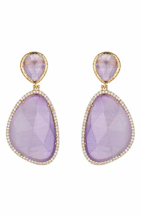 EYE CANDY LOS ANGELES Grace CZ Statement Drop Earrings