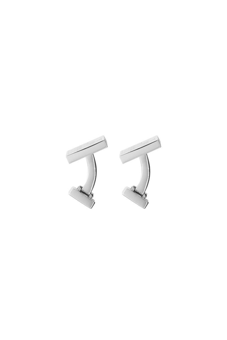 Check Prism Cufflinks, Alternate, color, Silver