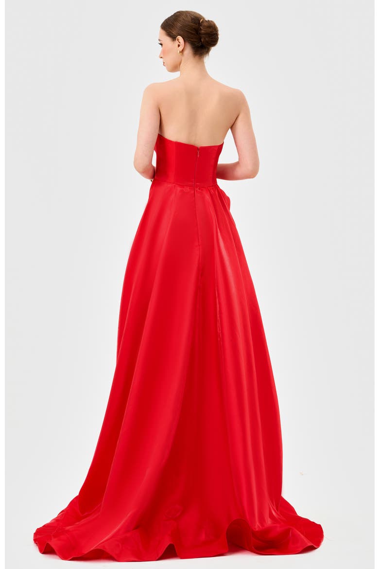 Gianna Strapless Ball Gown, Alternate, color, RED