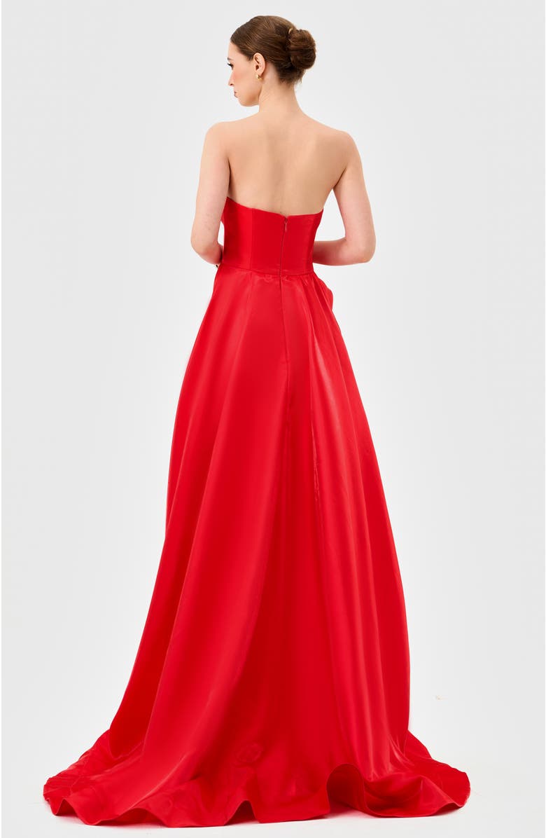 Bariano Gianna Strapless Ball Gown, Alternate, color, Red