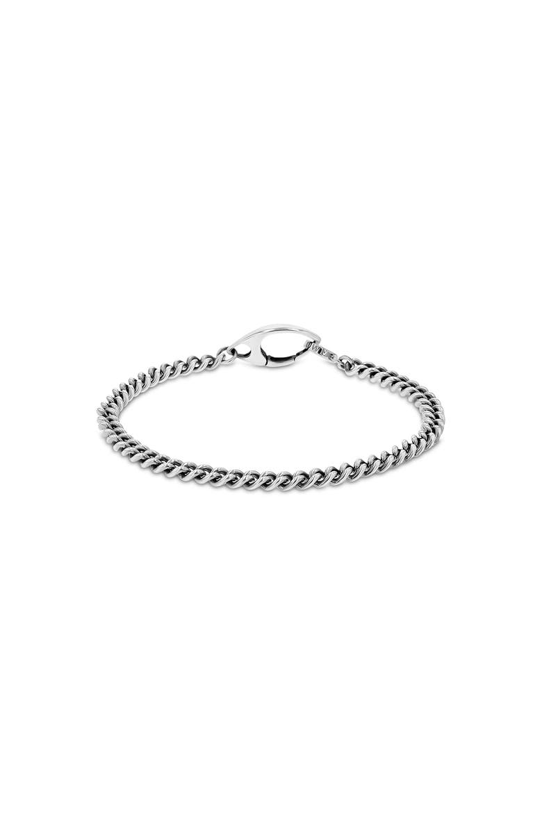 Mr Lowe Curb Chain Bracelet, Main, color, Sterling Silver