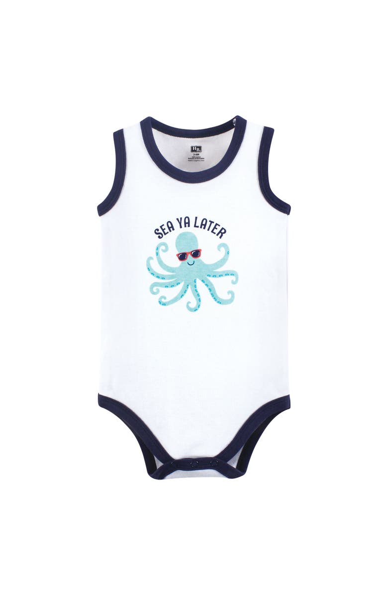 Hudson Baby Bodysuit, Short and Sock, Alternate, color, Sea Octopus