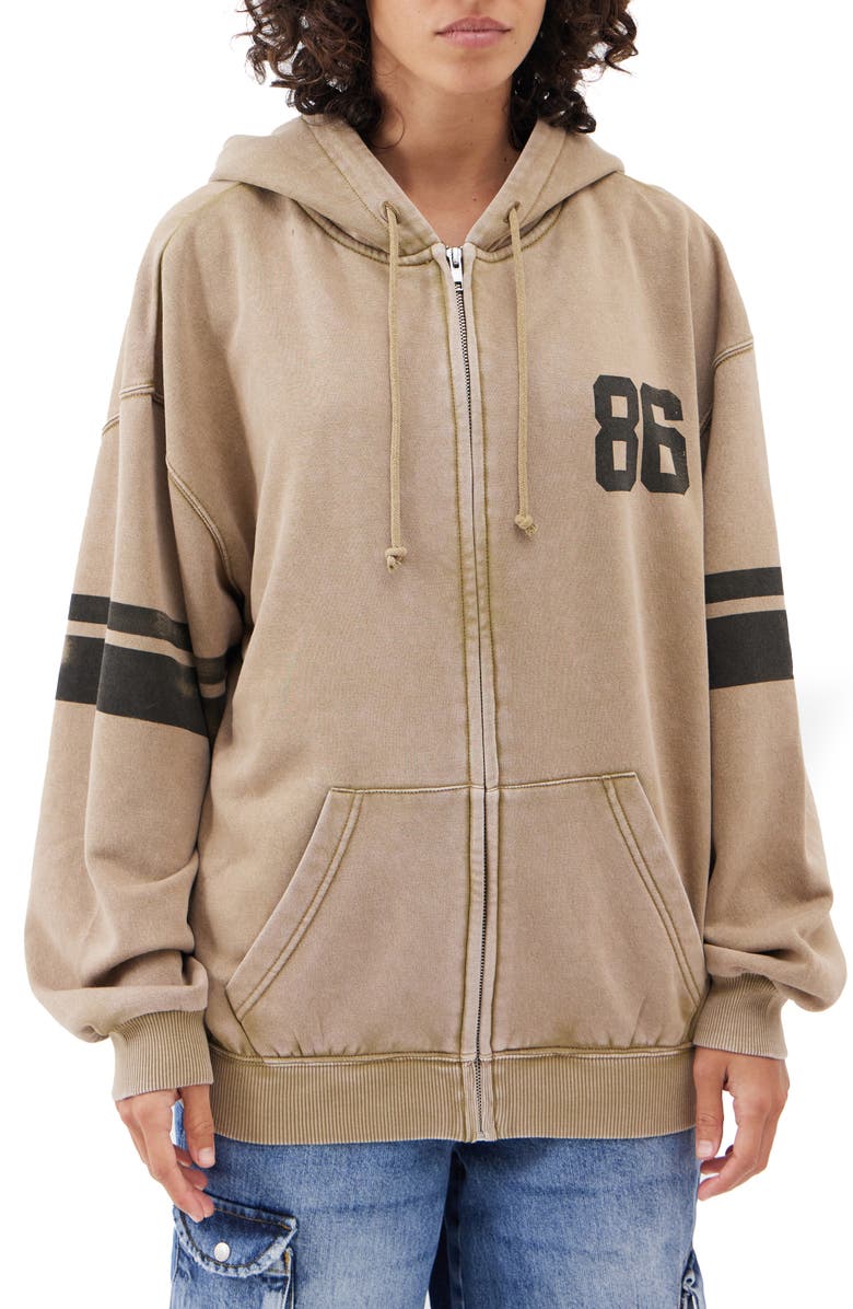 BDG Urban Outfitters Oversize Zip Hoodie, Main, color,