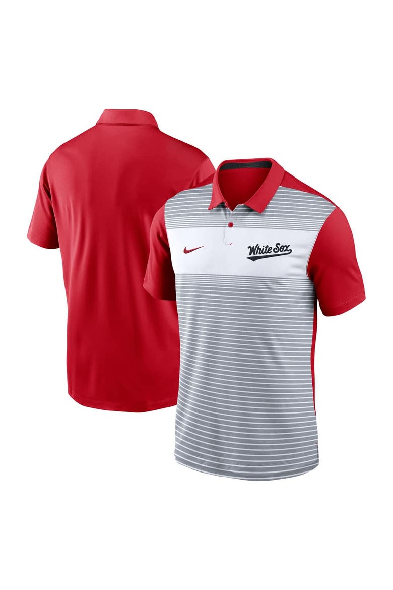 Men's Nike White/Red Chicago White Sox 2025 City Connect Fashion Legacy Icon Vapor Performance Polo, Alternate, color, White