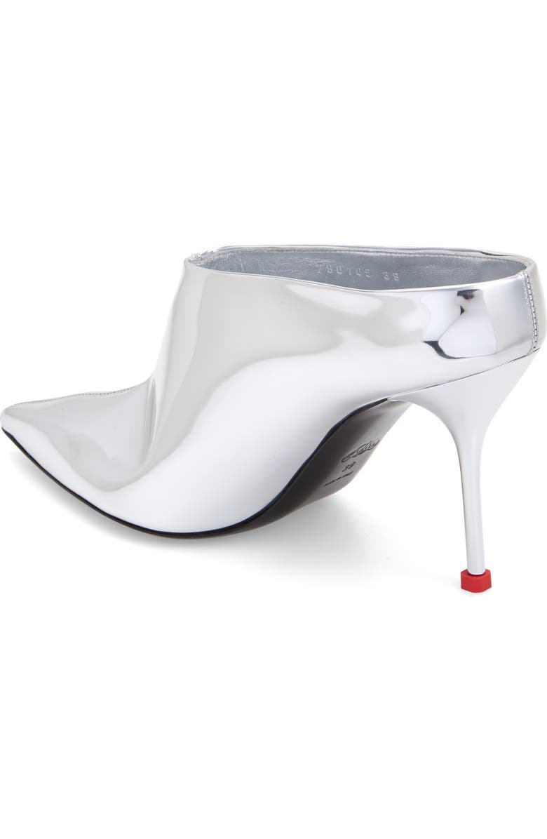 McQueen Thorn Pointed Toe Mule, Alternate, color, Silver