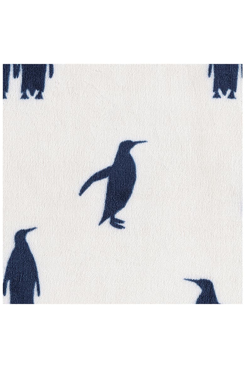 Emperor Penguin Popcorn Fleece Throw Blanket, Alternate, color, NAVY