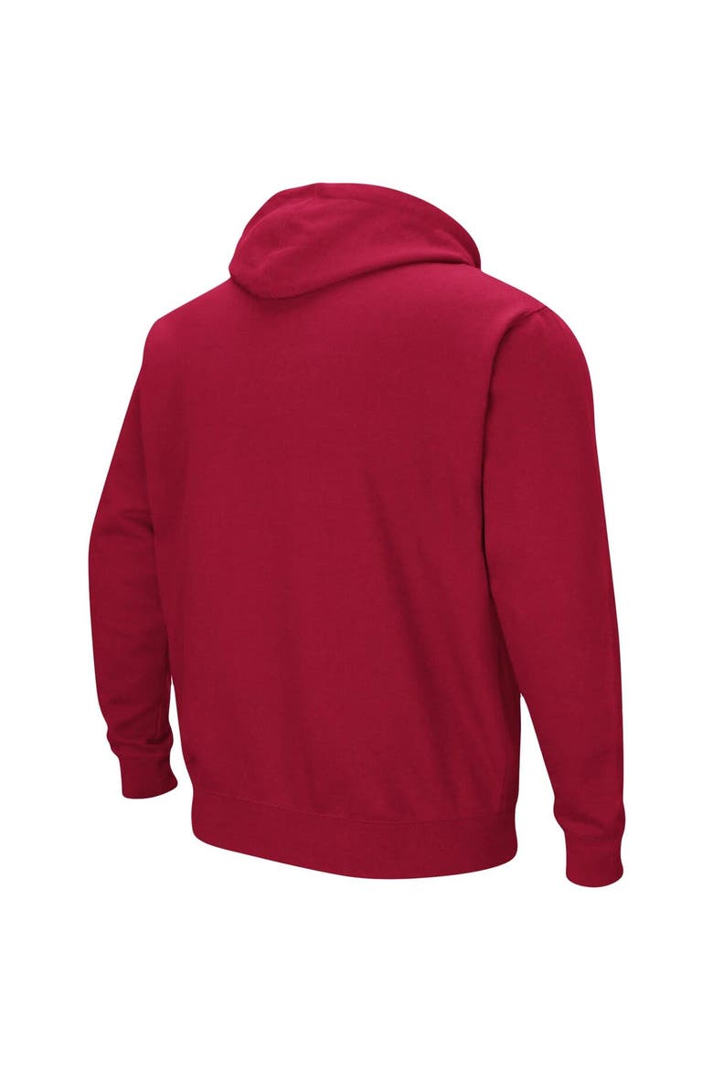 Men's Colosseum Crimson Indiana Hoosiers Big & Tall Arch & Logo 2.0 Pullover Hoodie, Alternate, color, Crimson