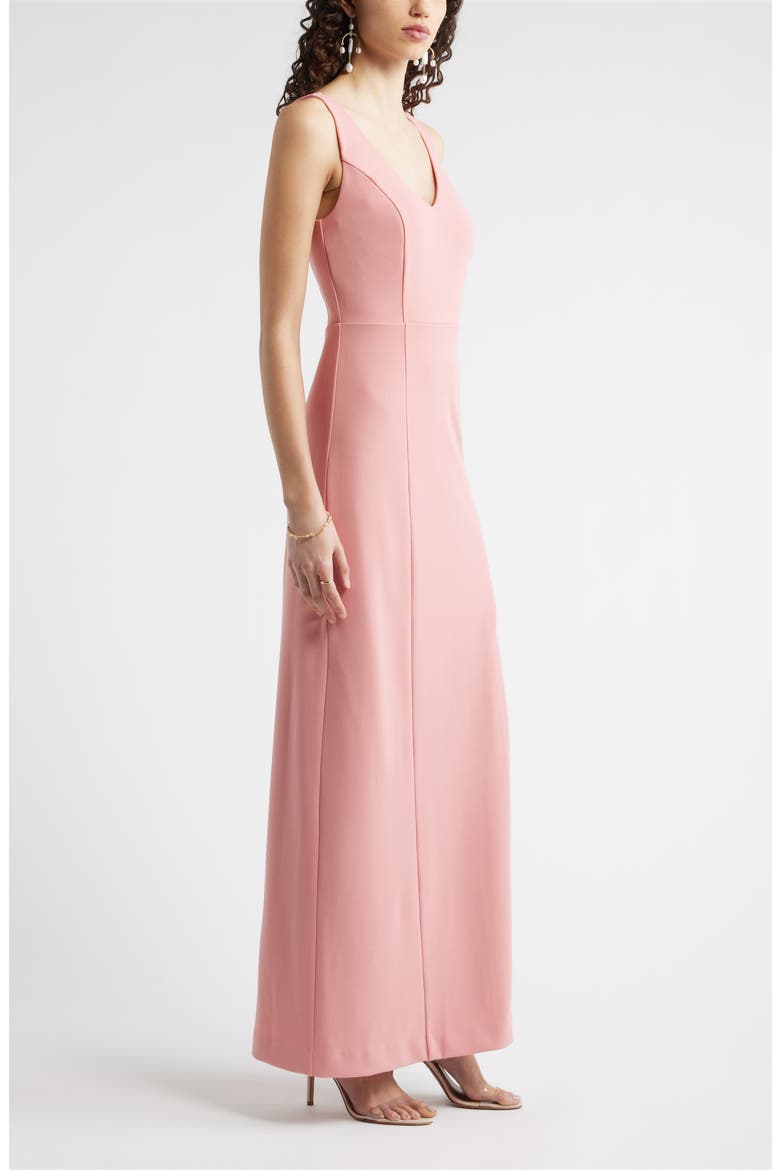 Seamed Cotton Blend Sheath Gown, Alternate, color, PINK APRICOT