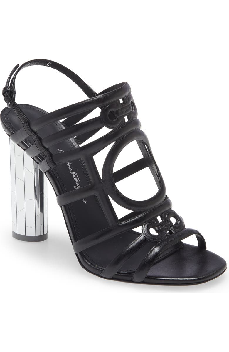 FERRAGAMO Salvatore Ferragamo Florenza Mirror Heel Sandal, Main, color,
