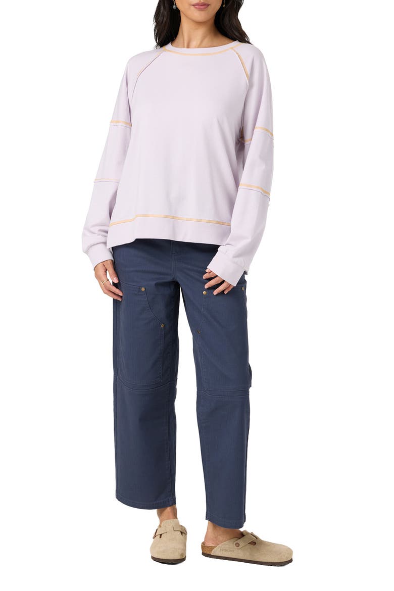 Inside Out Fleece Sweatshirt, Alternate, color, LAVENDER BLUE