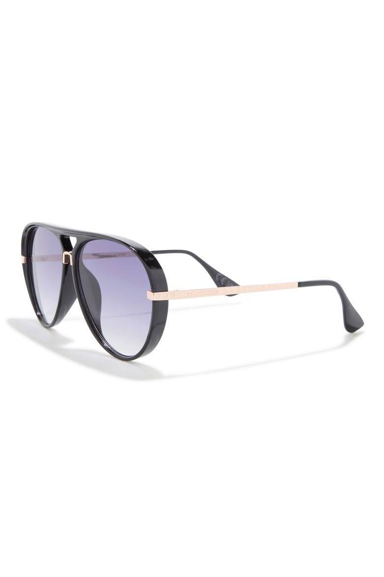 60mm Shield Sunglasses, Alternate, color, BLACK OPAQUE