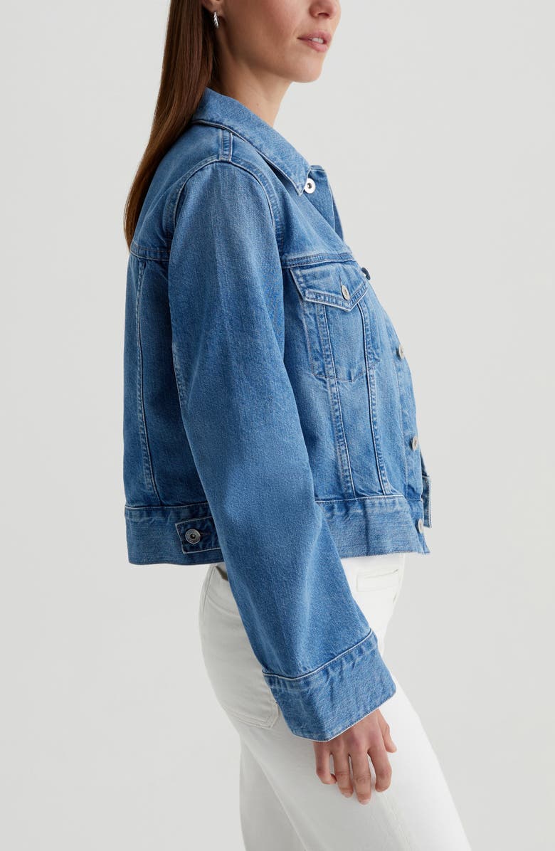 AG Isa Crop Denim Jacket, Alternate, color, 