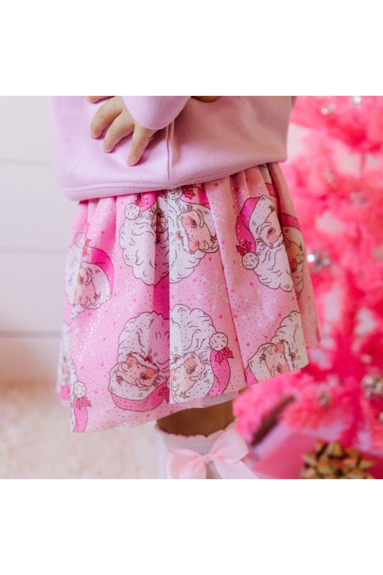 Retro Santa Christmas Tutu, Alternate, color, Pink