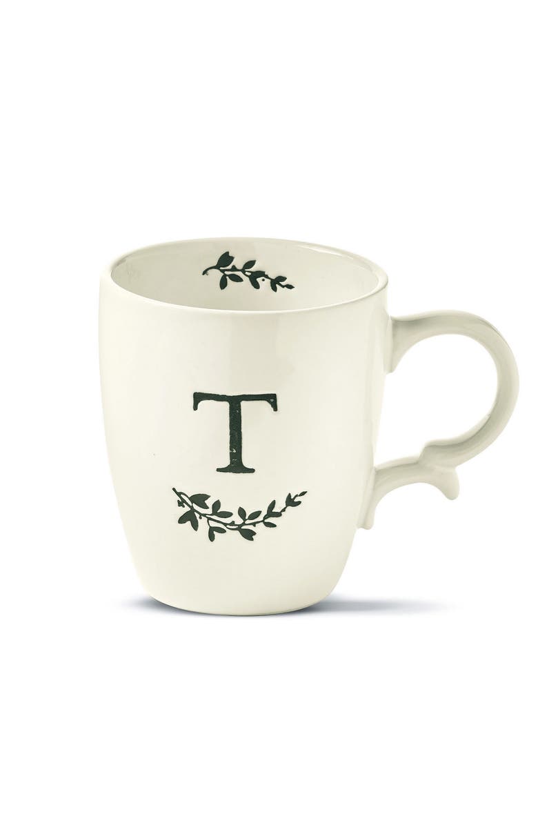 tag Personalized Monogram T Mug White Ceramic Drinkware, Main, color, White