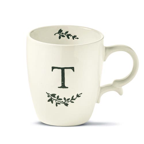 Tag Personalized Monogram T Mug White Ceramic Drinkware In White