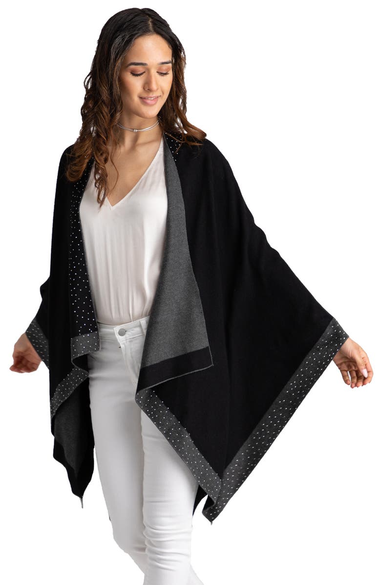 SAACHI Studded Topper, Alternate, color, Black