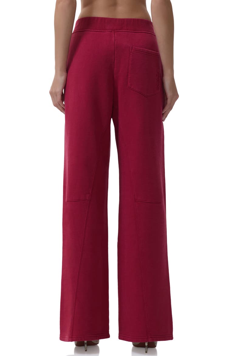 Dustin V-Waist Wide Leg Sweatpants, Alternate, color, RIO RED