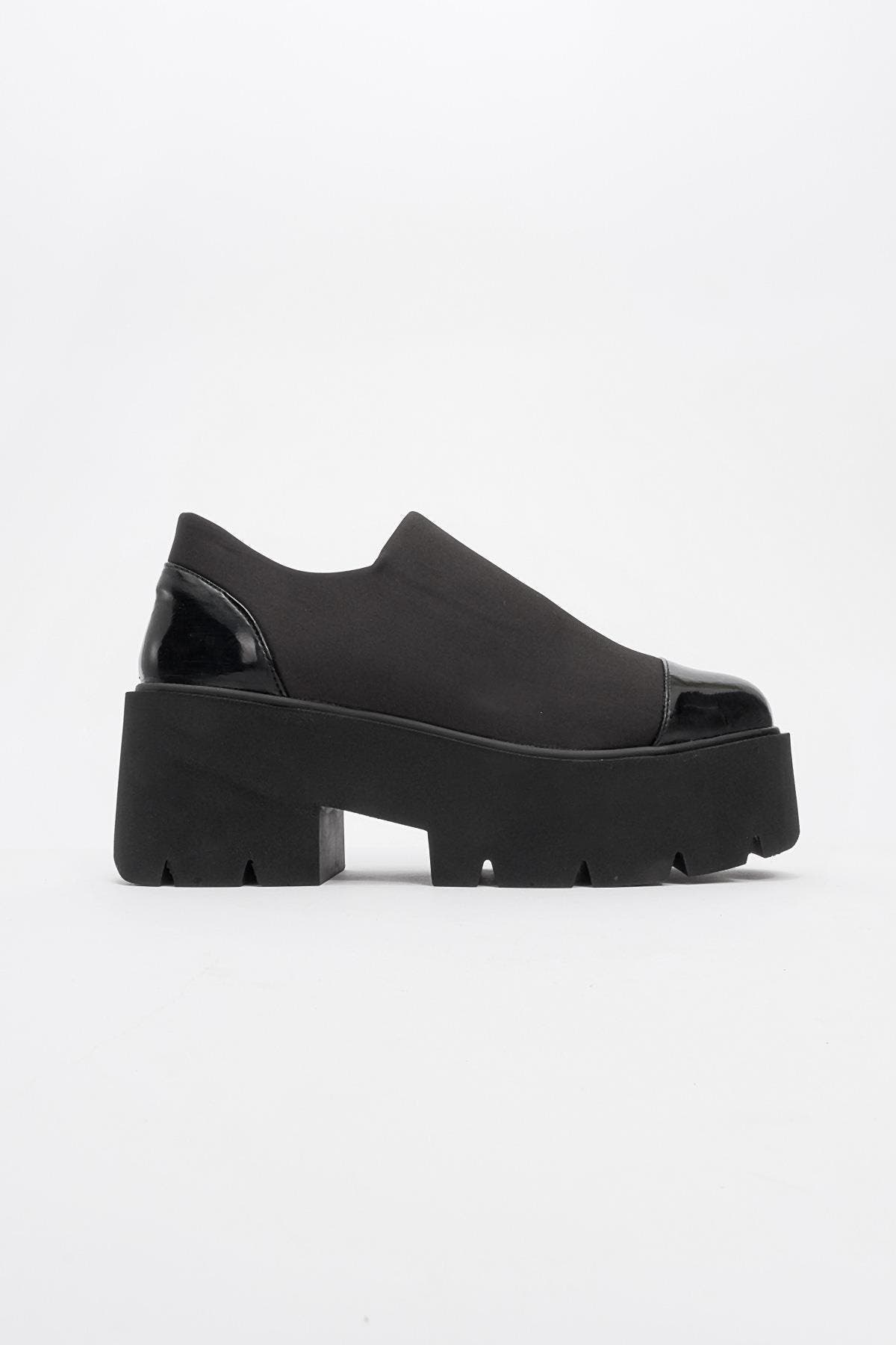 Grena Platform Slip On Shoes, Alternate, color, Black Patent Faux Leather