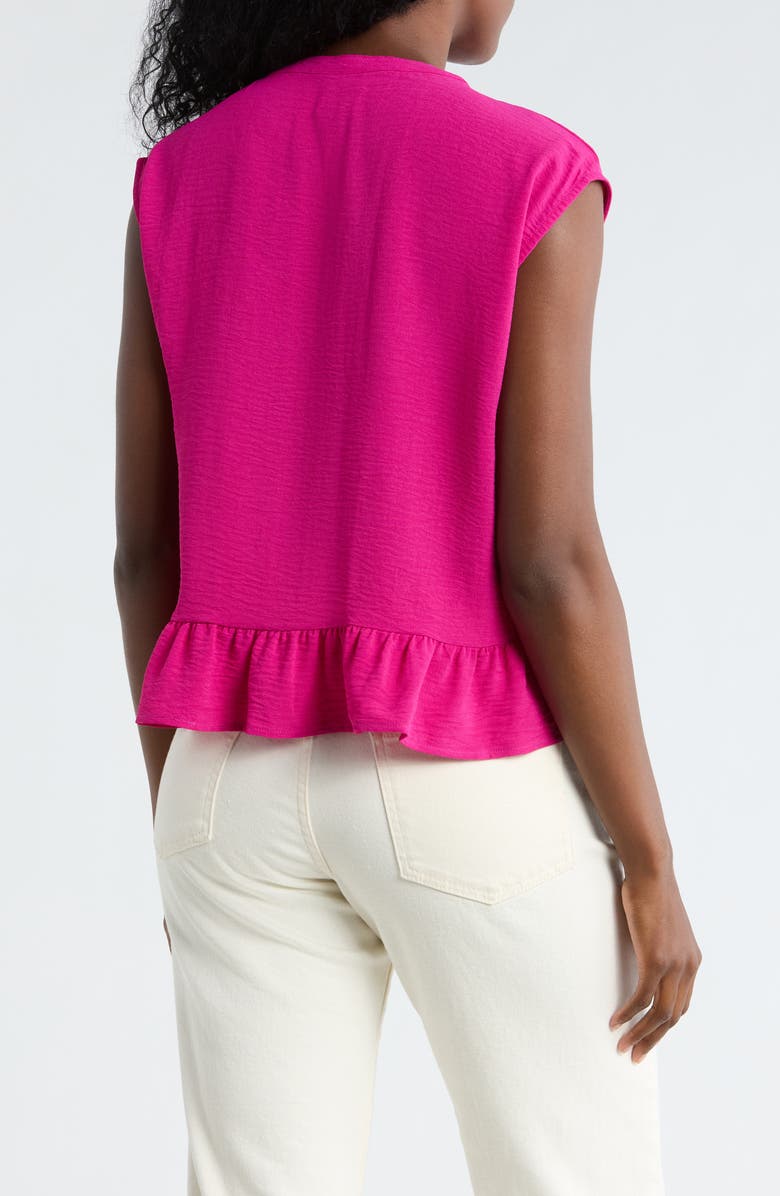 Bobeau Airflow Sleeveless Button-Up Top, Alternate, color, Very Berry