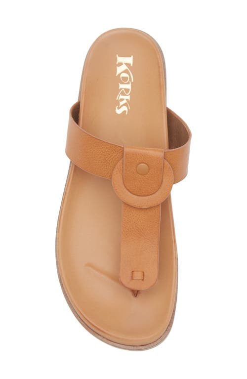 Korks Audie Thong Sandal In Light Tan