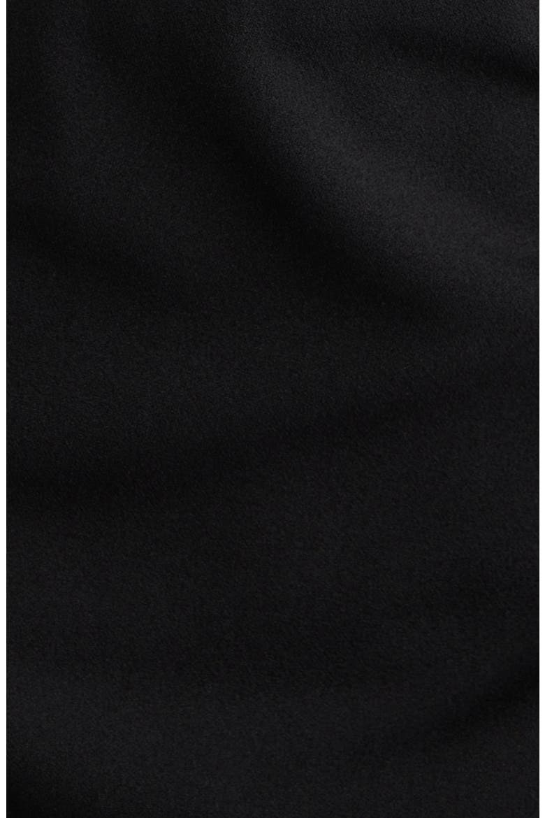 Rosette Detail Off the Shoulder Gown, Alternate, color, BLACK