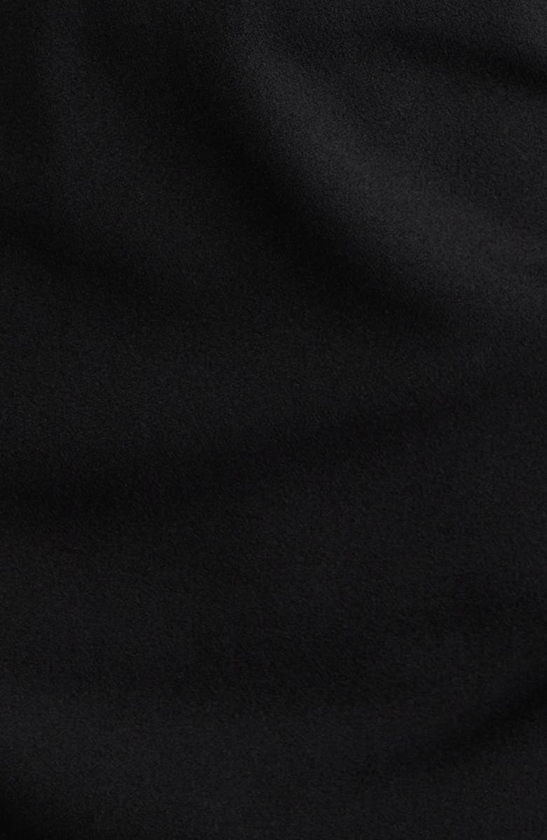 Eliza J Rosette Detail Off the Shoulder Gown, Alternate, color, Black