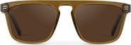 WMP Eyewear Sawyer - 53mm Squared Aviator Polarized Sunglasses