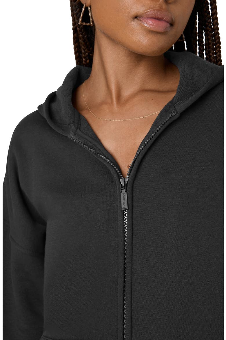 Cozy Crush Oversize Zip Hoodie, Alternate, color, BLACK