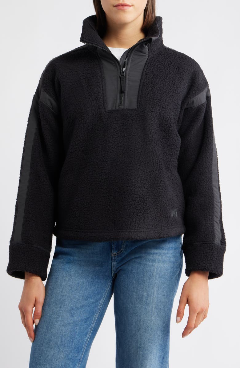 Helly Hansen Imperial High Pile Fleece Half Zip Pullover, Main, color, Black