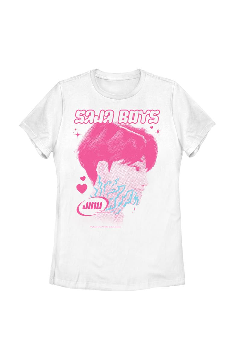 KPop Demon Hunters Women's KPop Demon Hunters Jinu Saja Profile Graphic T-Shirt, Main, color, White