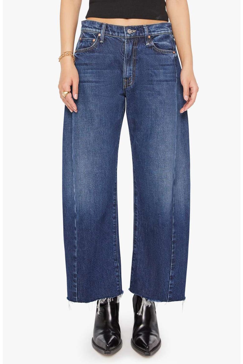 The Full Pipe Flood High Waist Barrel Leg Jeans, Main, color, UNPLUGGED