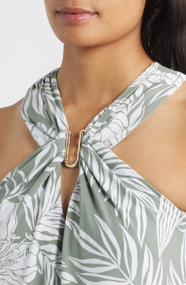 Tommy Bahama Carmela Regal Blooms Halter Minidress, Alternate, color, Marjoram