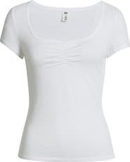 BP. Ruched Front Cotton T-Shirt