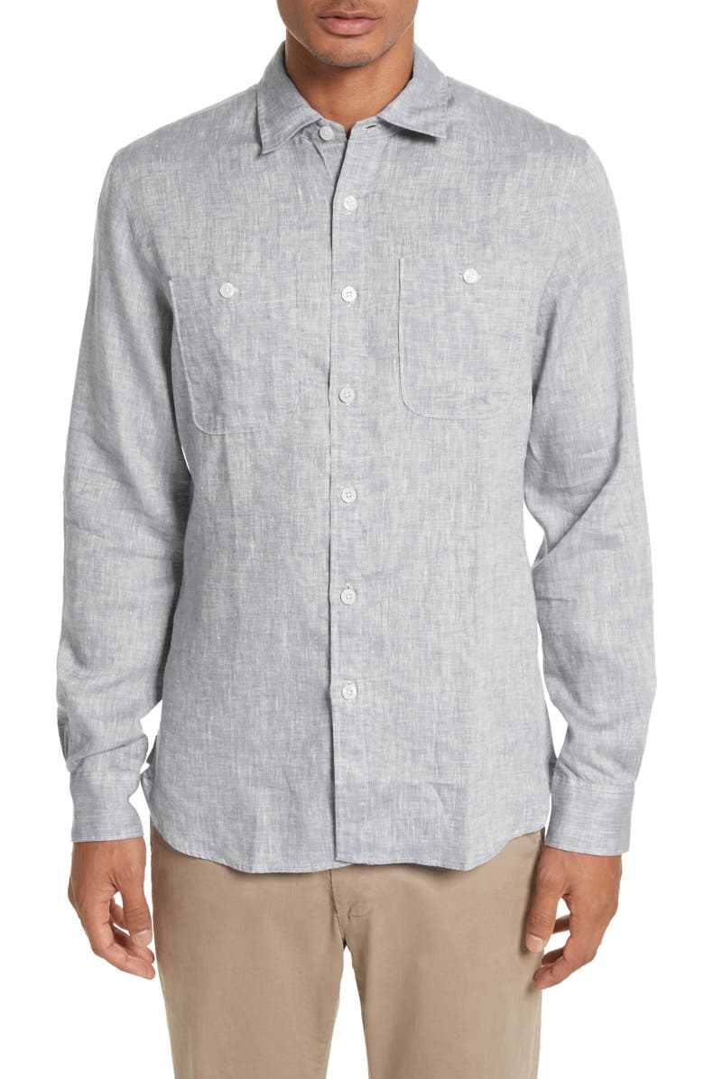Todd Snyder Linen Shirt, Main, color, 