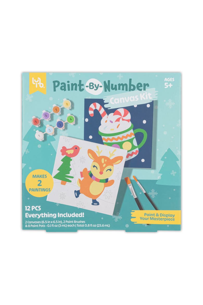 Reindeer Paintbynumber Kit Complete Art Set, Main, color, Multicolored