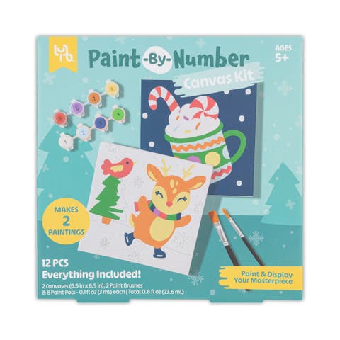 Reindeer Paintbynumber Kit Complete Art Set