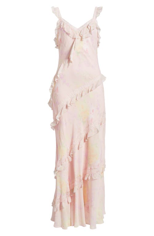 Loveshackfancy Radiance Ruffle Maxi Dress In Strawberry Tart