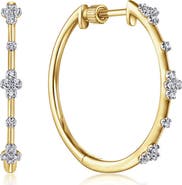 Gabriel & Co. Bujukan Classic Diamond Hoop Earrings