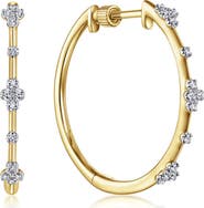 Gabriel & Co. Bujukan Classic Diamond Hoop Earrings