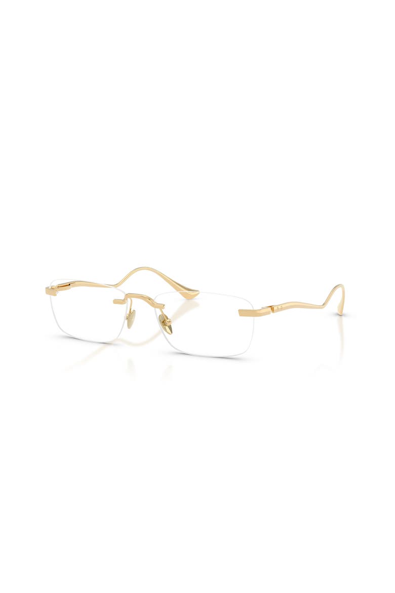56mm Rectangle optical glasses, Main, color, Gold