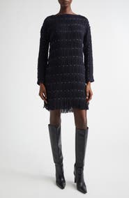 Diotima Notte Long Sleeve Merino Wool Blend Mini Sweater Dress