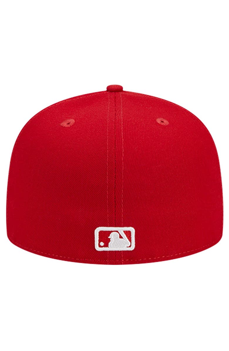 New Era Men's New Era Red Philadelphia Phillies Logo 59FIFTY Fitted Hat, Alternate, color, 