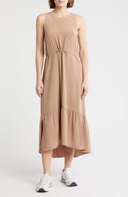 Zella Pursuit Tiered Midi Dress