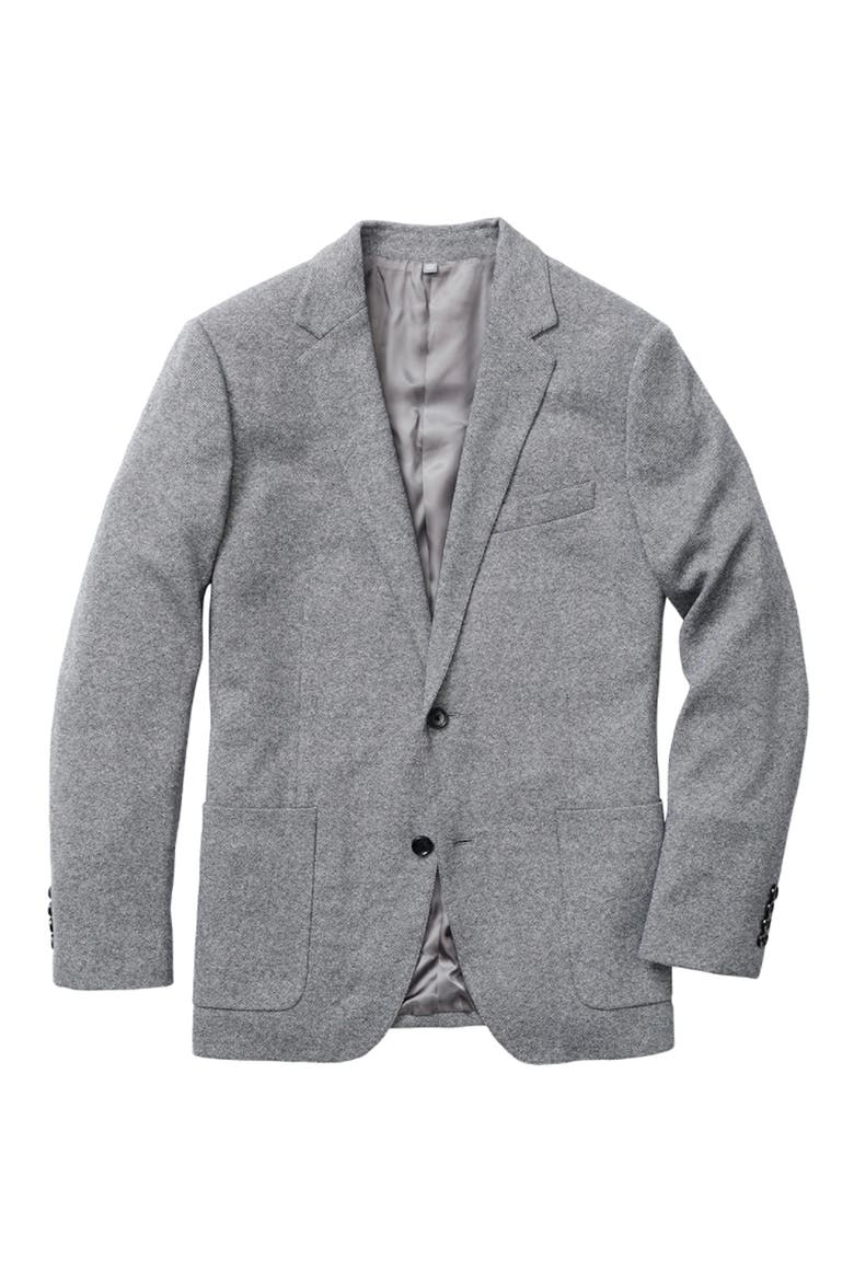 Jetsetter Trim Fit Knit Cotton Sport Coat, Alternate, color, GREY