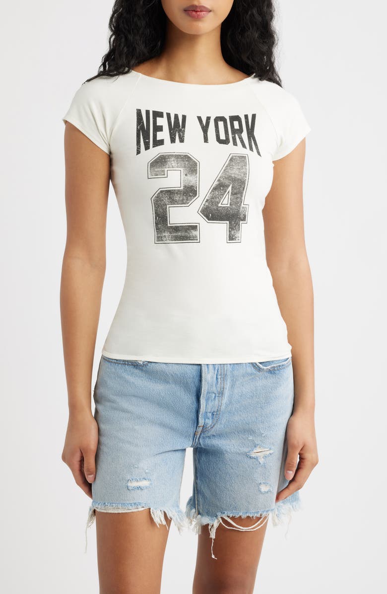 Vinyl Icons New York 24 Cotton Blend T-Shirt, Main, color, Marshmallow