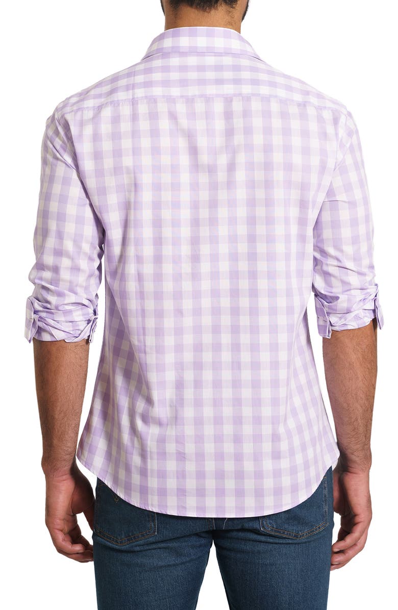 Jared Lang Gingham Long Sleeve Cotton Button-Up Shirt, Alternate, color,