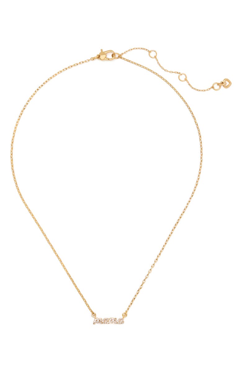Kate Spade New York mama said pavé pendant necklace, Alternate, color, 